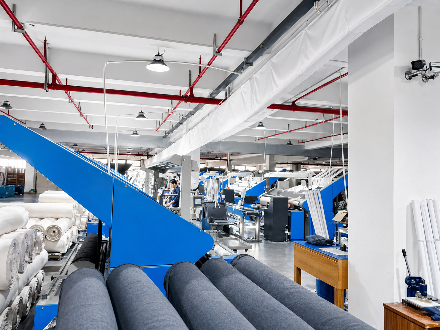 Topade quality control warehouse and fabric stock area