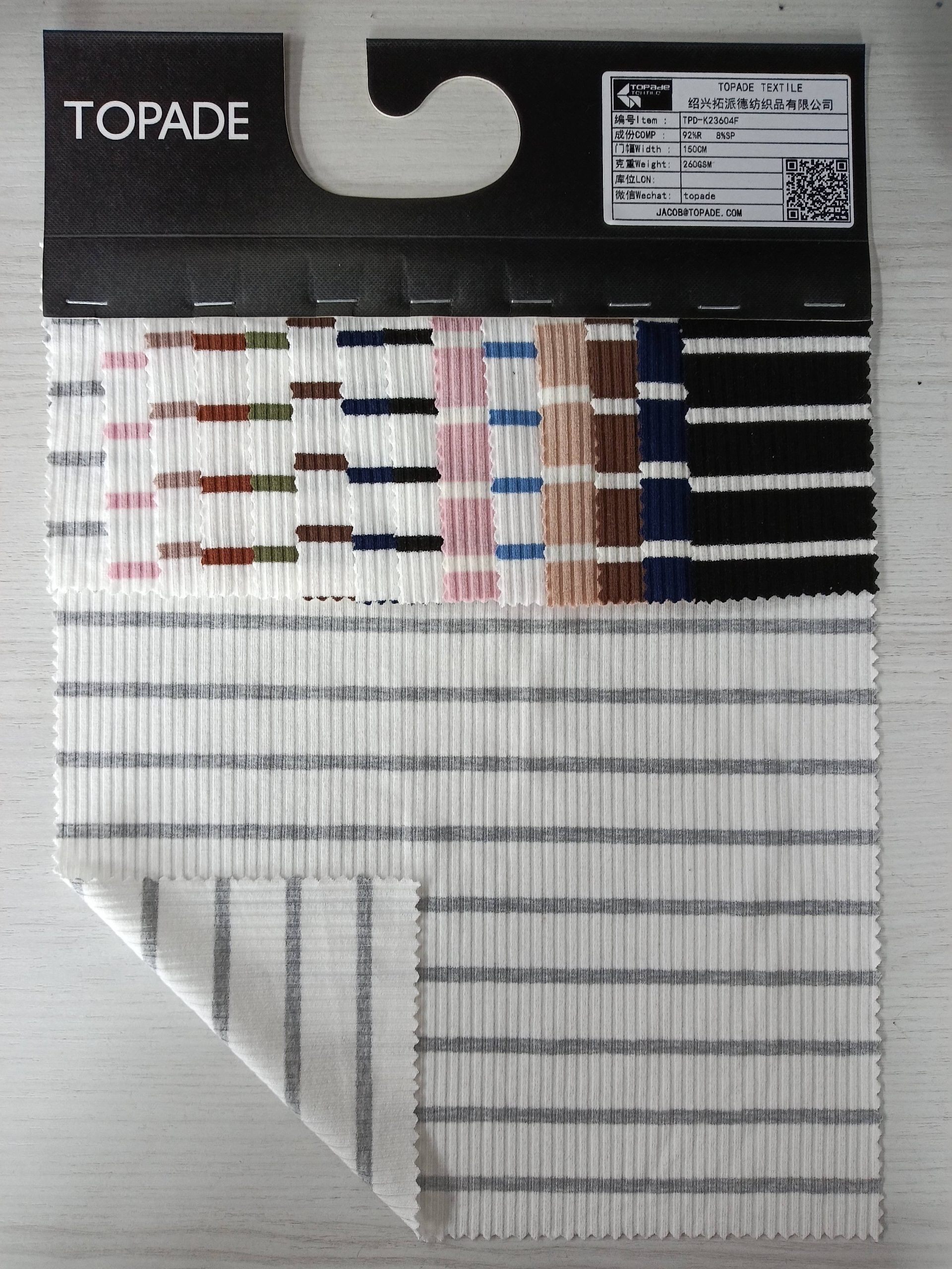 Stripe 3×3 Rib Knit — TPD-K23604F