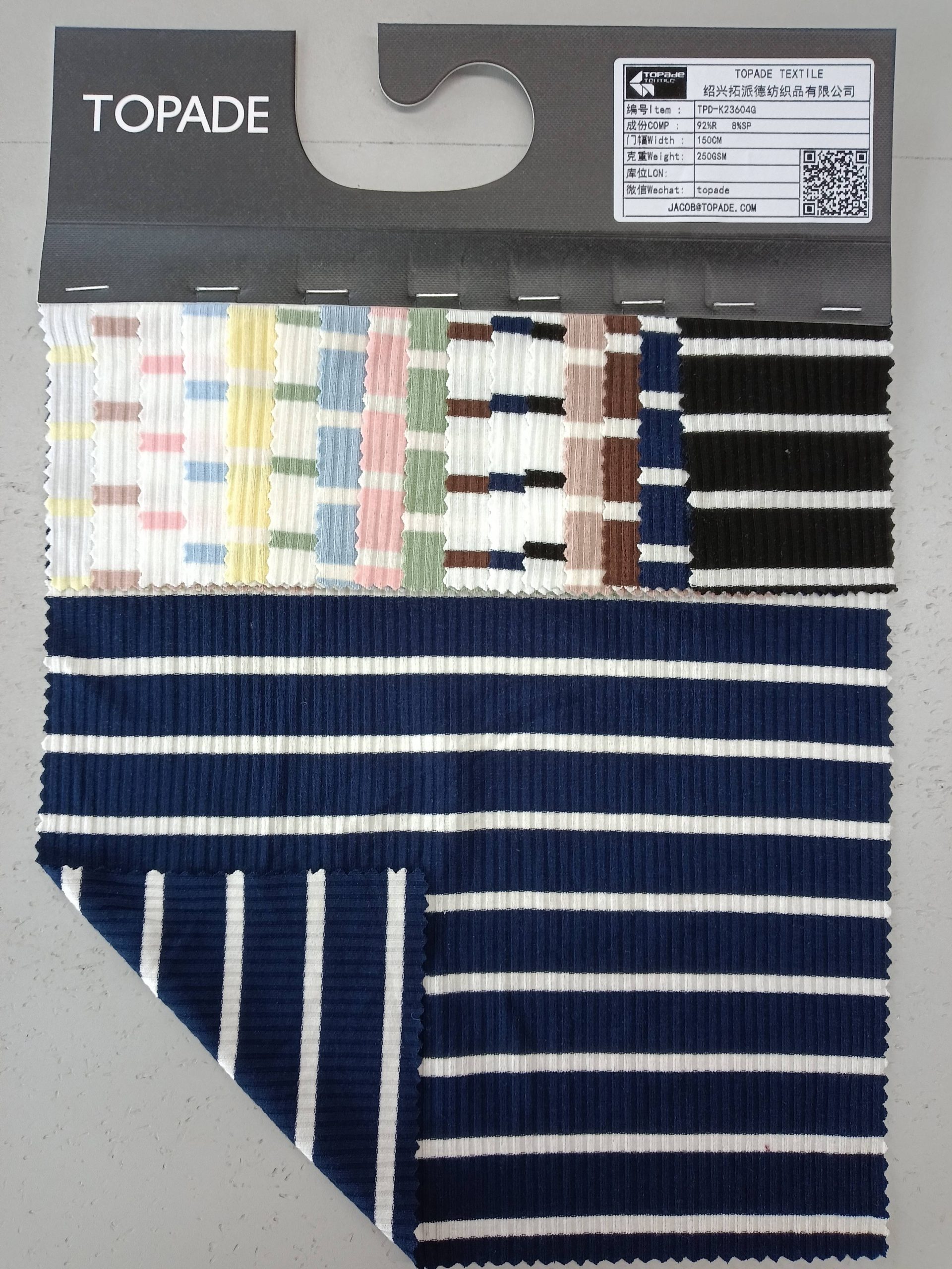 Stripe 3×3 Rib Knit — TPD-K23604G