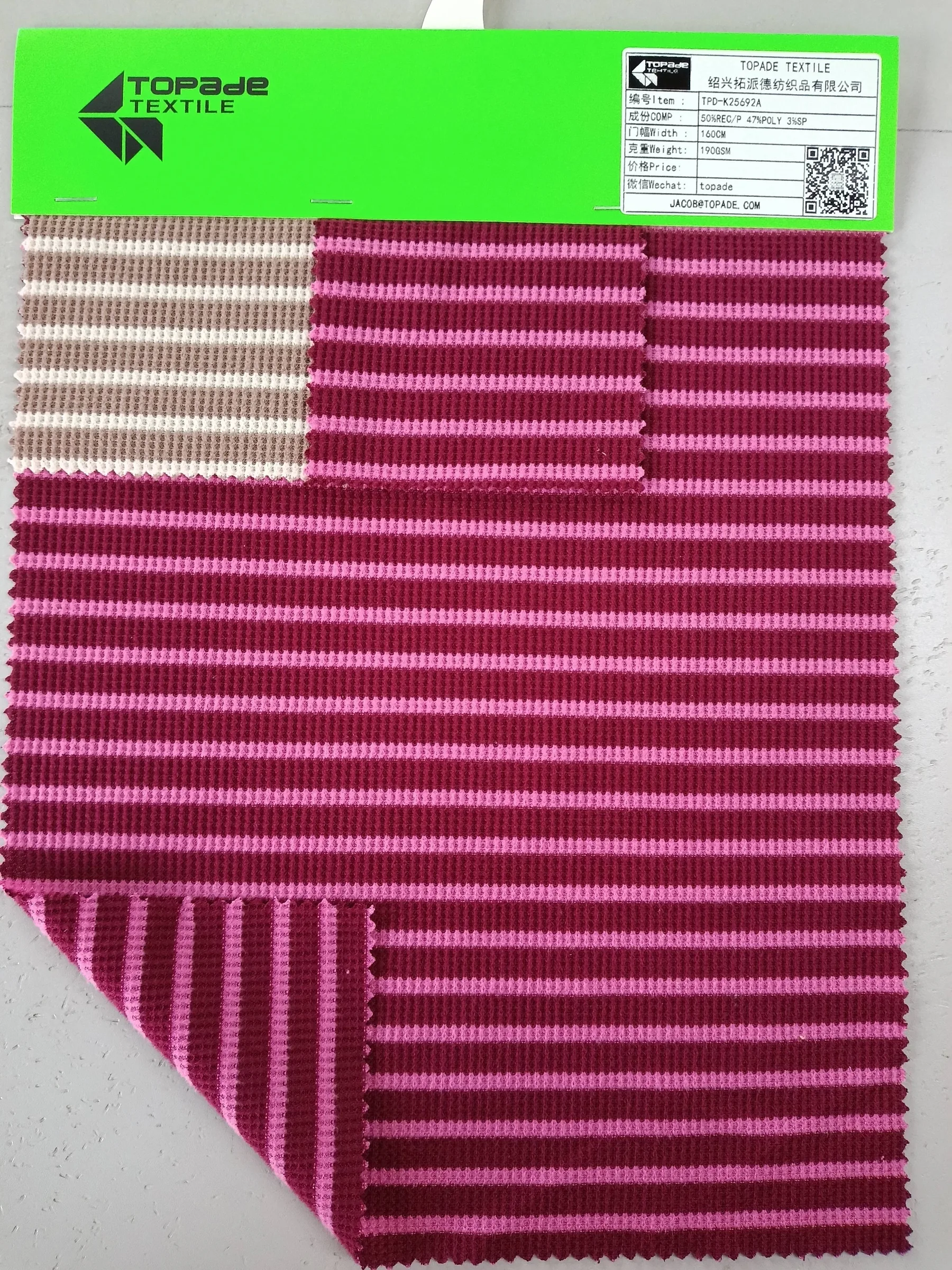 Stripe Waffle Knit — TPD-K25692A