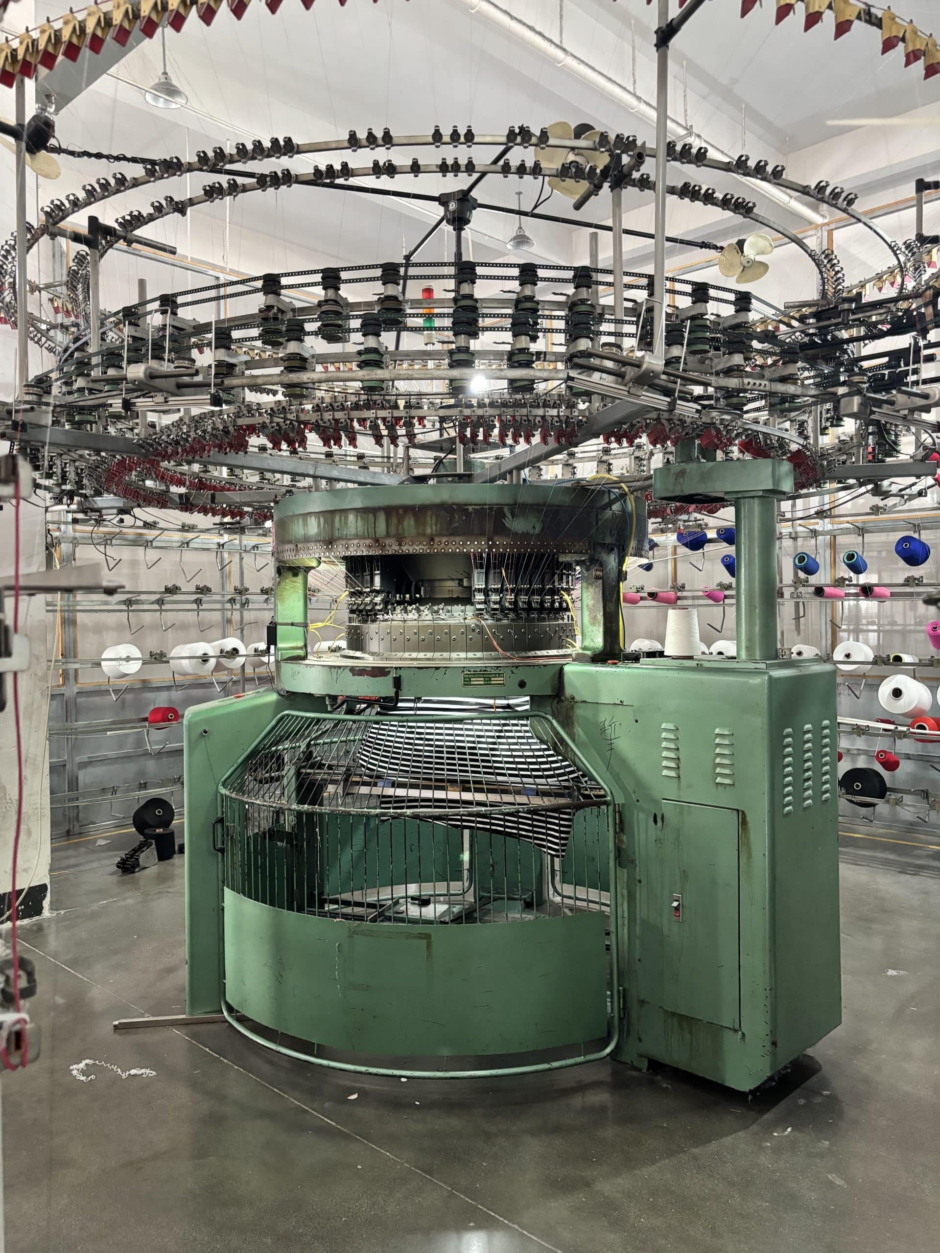 Topade knit fabric manufacturing floor